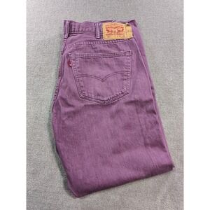 Levis 501 Jeans Mens‎ 40x32 Purple Button Fly Straight Leg Denim High Rise